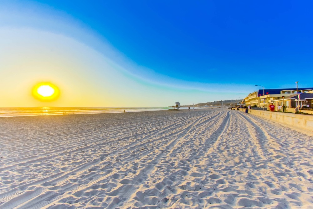 Mission Beach at sunset